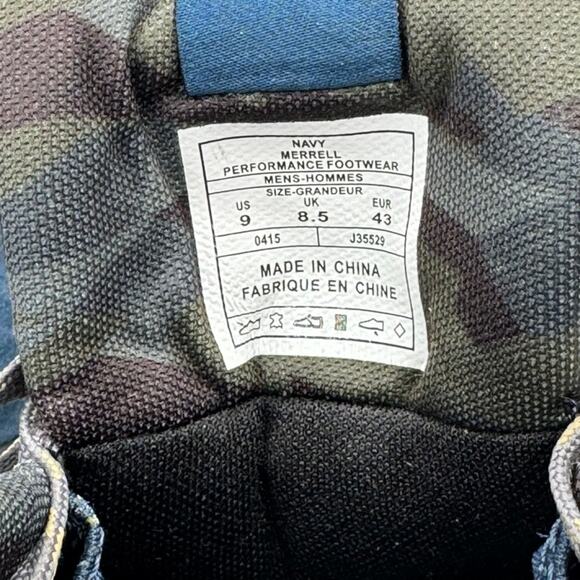 Merrell Fraxion Low Waterproof Hiking Shoes Men's Size 9 Navy - Picture 9 of 9